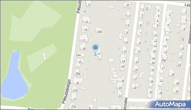 Ostrów Wielkopolski, Piłsudskiego Józefa, marsz., 21, mapa Ostrów Wielkopolski