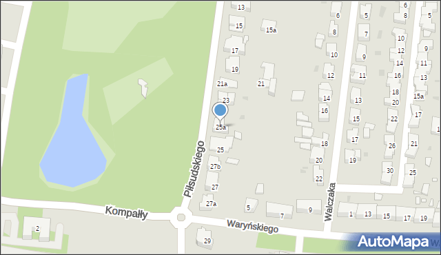 Ostrów Wielkopolski, Piłsudskiego Józefa, marsz., 25a, mapa Ostrów Wielkopolski