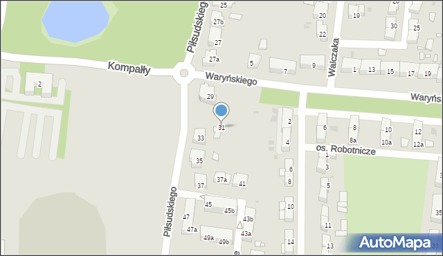 Ostrów Wielkopolski, Piłsudskiego Józefa, marsz., 31, mapa Ostrów Wielkopolski