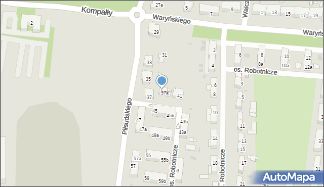 Ostrów Wielkopolski, Piłsudskiego Józefa, marsz., 39, mapa Ostrów Wielkopolski