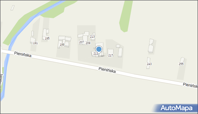 Ostrowsko, Pienińska, 215, mapa Ostrowsko