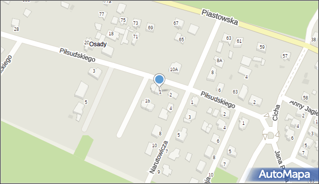 Ostrzeszów, Piłsudskiego Józefa, marsz., 1, mapa Ostrzeszów