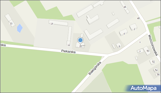 Osuchów, Piekarska, 10, mapa Osuchów