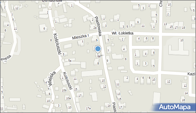 Otmuchów, Piastowska, 6a, mapa Otmuchów