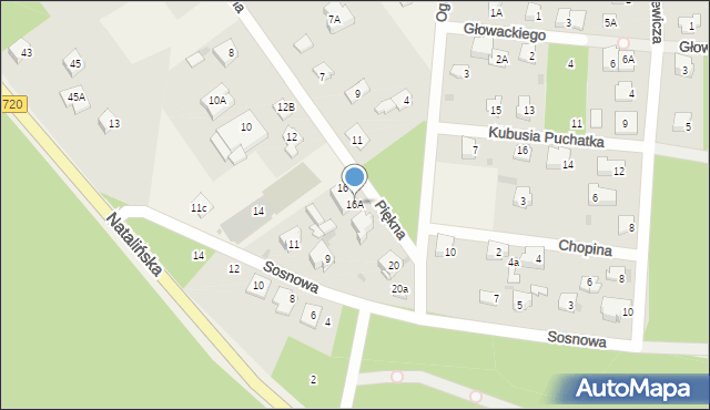 Otrębusy, Piękna, 16A, mapa Otrębusy