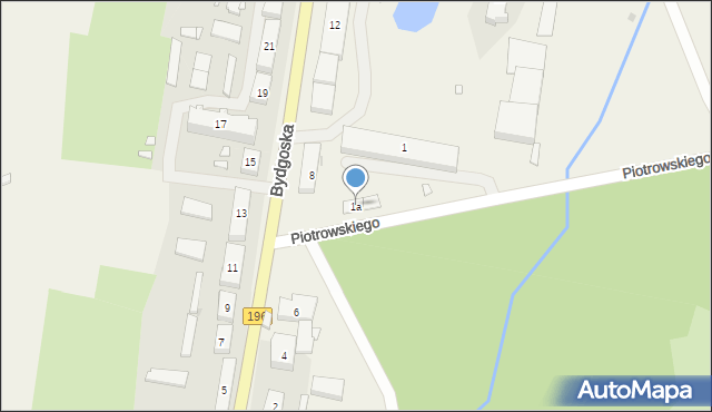 Owińska, Piotrowskiego Antoniego, ks., 1a, mapa Owińska