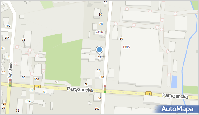 Pabianice, Piłsudskiego Józefa, marsz., 22, mapa Pabianic