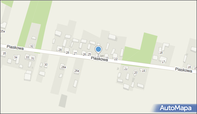 Parcice, Piaskowa, 24, mapa Parcice