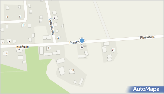 Pawełki, Piaskowa, 12, mapa Pawełki