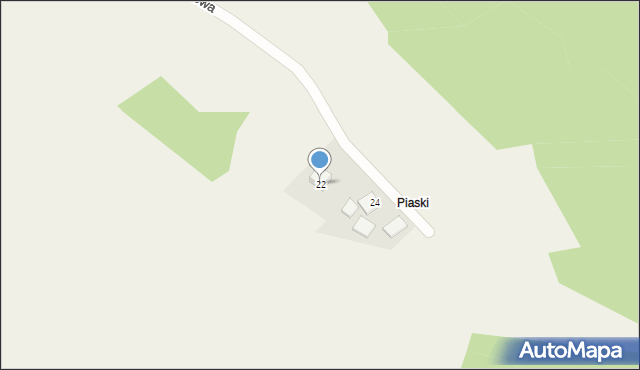 Pawełki, Piaskowa, 22, mapa Pawełki