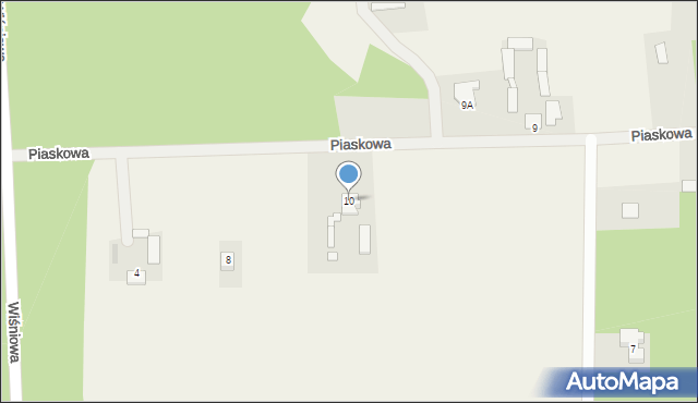 Pawłowice, Piaskowa, 10, mapa Pawłowice