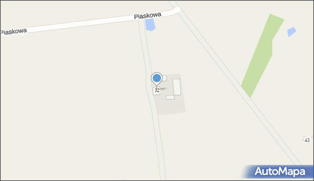 Pawłowice, Piaskowa, 32, mapa Pawłowice