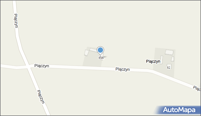 Piączyn, Piączyn, 63A, mapa Piączyn