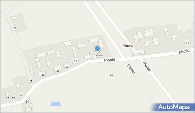 Pianki, Pianki, 21, mapa Pianki