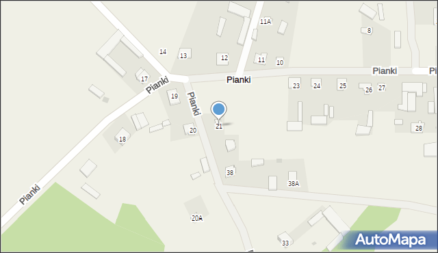 Pianki, Pianki, 21, mapa Pianki