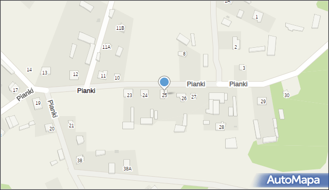 Pianki, Pianki, 25, mapa Pianki