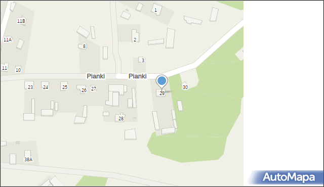 Pianki, Pianki, 29, mapa Pianki
