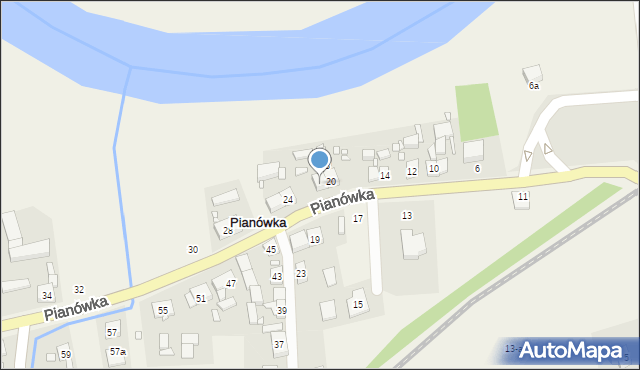 Pianówka, Pianówka, 22, mapa Pianówka