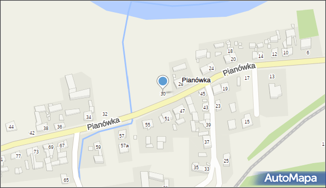 Pianówka, Pianówka, 30, mapa Pianówka