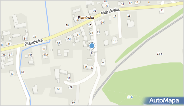 Pianówka, Pianówka, 37, mapa Pianówka