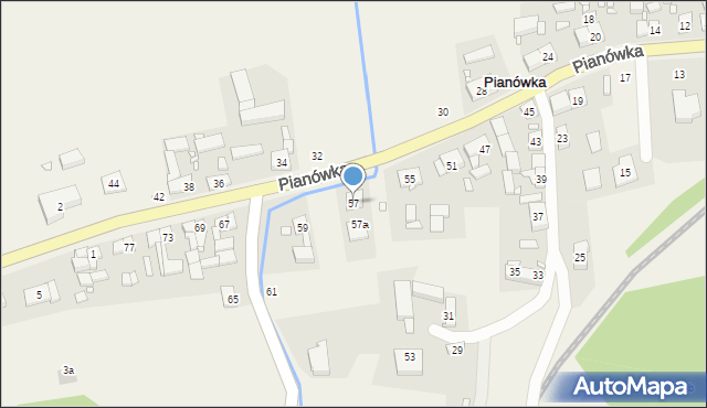 Pianówka, Pianówka, 57, mapa Pianówka