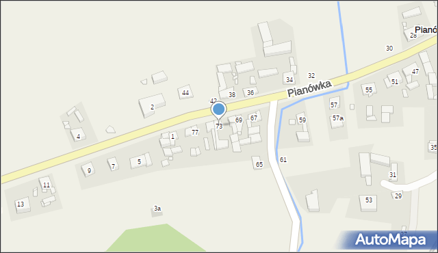 Pianówka, Pianówka, 73, mapa Pianówka