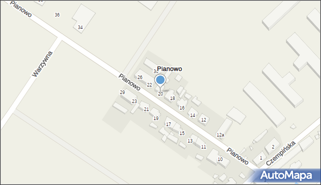 Pianowo, Pianowo, 20, mapa Pianowo