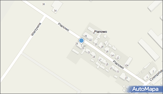 Pianowo, Pianowo, 25, mapa Pianowo