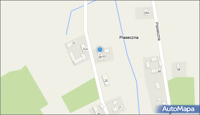 Piaseczna, Piaseczna, 29, mapa Piaseczna