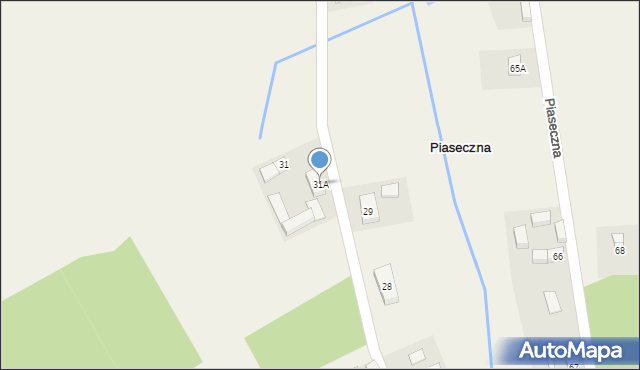 Piaseczna, Piaseczna, 31A, mapa Piaseczna