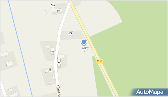 Piaseczna, Piaseczna, 60A, mapa Piaseczna