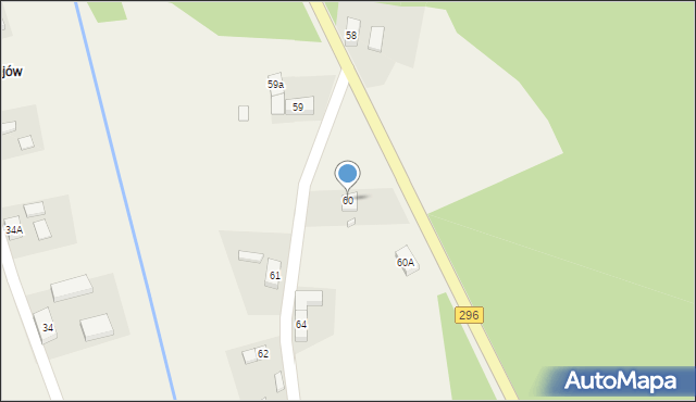 Piaseczna, Piaseczna, 60B, mapa Piaseczna