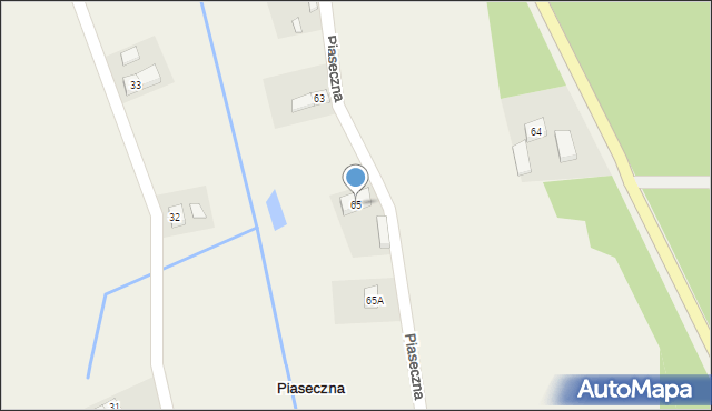 Piaseczna, Piaseczna, 65, mapa Piaseczna