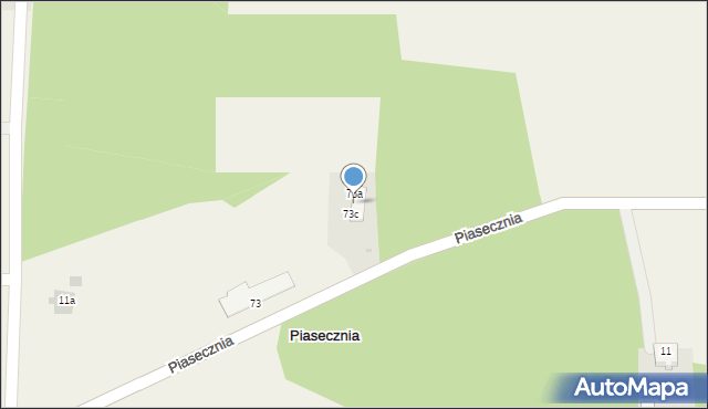 Piasecznia, Piasecznia, 73b, mapa Piasecznia
