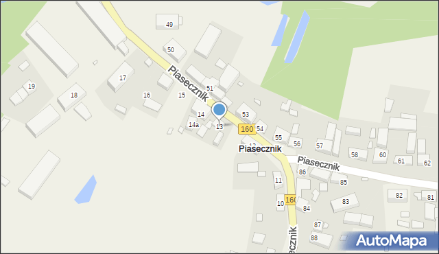 Piasecznik, Piasecznik, 13, mapa Piasecznik