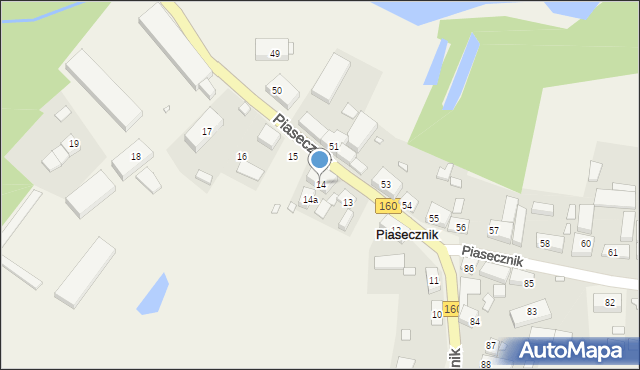 Piasecznik, Piasecznik, 14, mapa Piasecznik