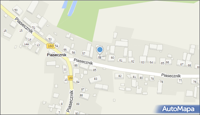 Piasecznik, Piasecznik, 58, mapa Piasecznik