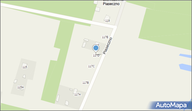 Piaseczno, Piaseczno, 117D, mapa Piaseczno