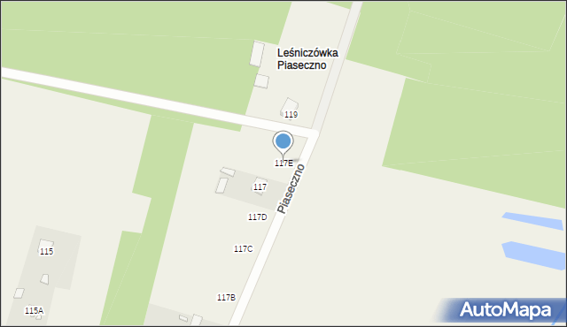 Piaseczno, Piaseczno, 117E, mapa Piaseczno