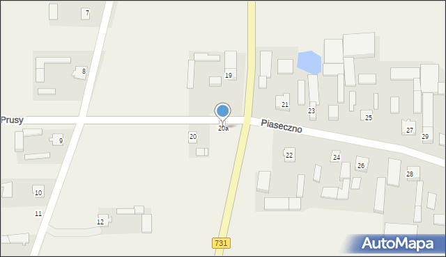 Piaseczno, Piaseczno, 20a, mapa Piaseczno