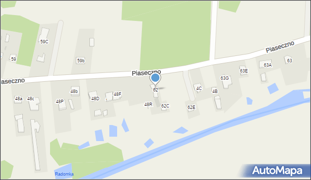 Piaseczno, Piaseczno, 62, mapa Piaseczno