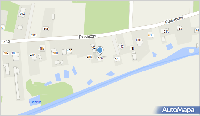 Piaseczno, Piaseczno, 62C, mapa Piaseczno