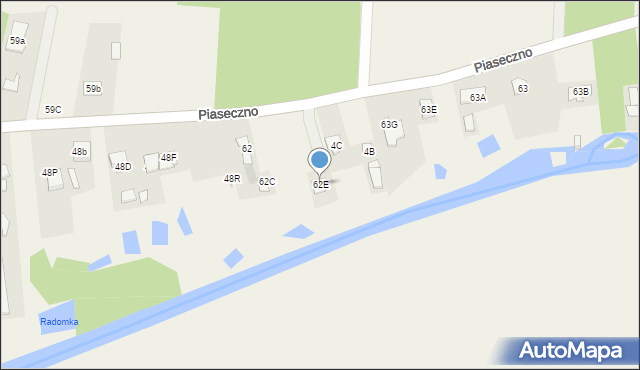 Piaseczno, Piaseczno, 62E, mapa Piaseczno
