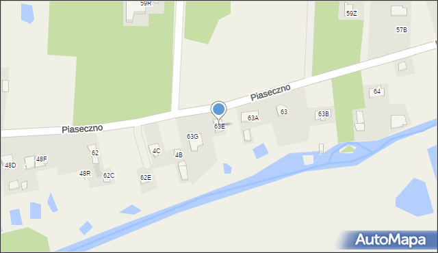 Piaseczno, Piaseczno, 63E, mapa Piaseczno