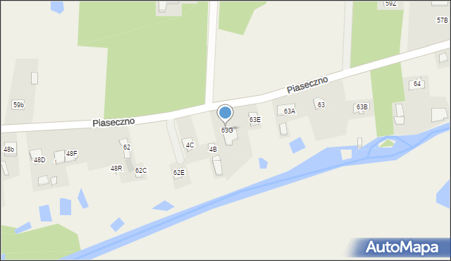 Piaseczno, Piaseczno, 63G, mapa Piaseczno