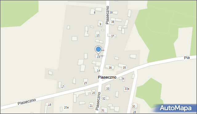 Piaseczno, Piaseczno, 13, mapa Piaseczno