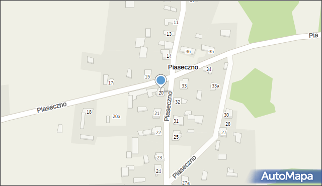 Piaseczno, Piaseczno, 20, mapa Piaseczno