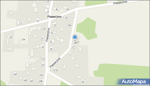 Piaseczno, Piaseczno, 28, mapa Piaseczno