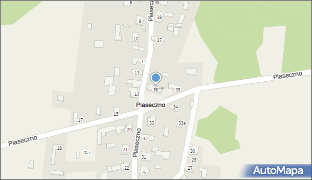 Piaseczno, Piaseczno, 36, mapa Piaseczno