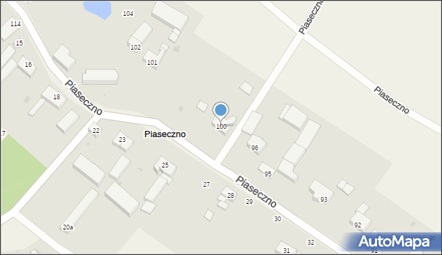 Piaseczno, Piaseczno, 100, mapa Piaseczno